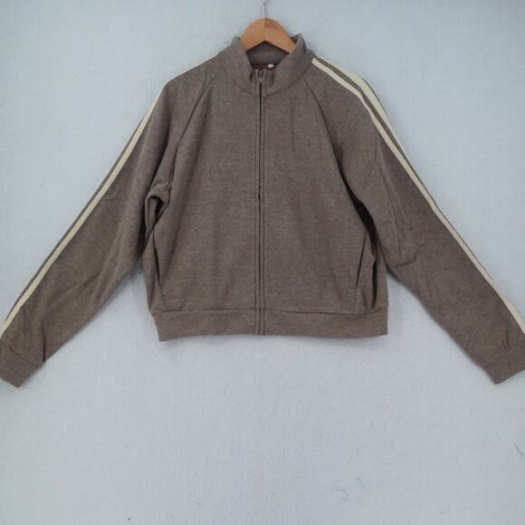 NEW Halara Women's XL Ribbed Stand Collar Long Sleeve Jacket Brown - Picture 2 of 11